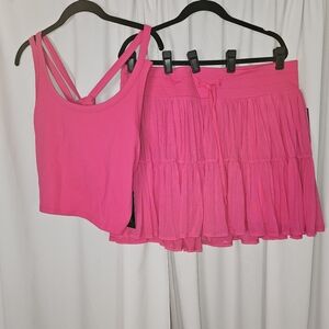 Pink Women's Skort Set